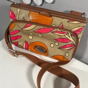 Vintage 90's Fossil Key-Per Crossbody Bag